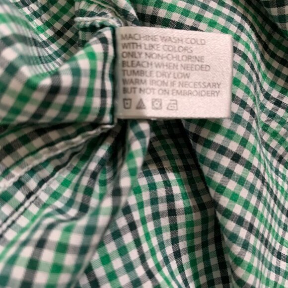 U.S. Polo Assn Men's Green Blue Plaid Button Down Size Large - Picture 11 of 14